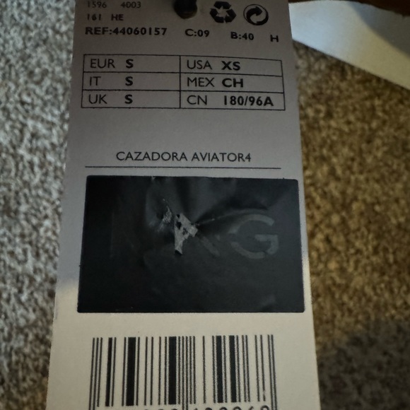 Mango Leather Bomber Jacket - Picture 7 of 8